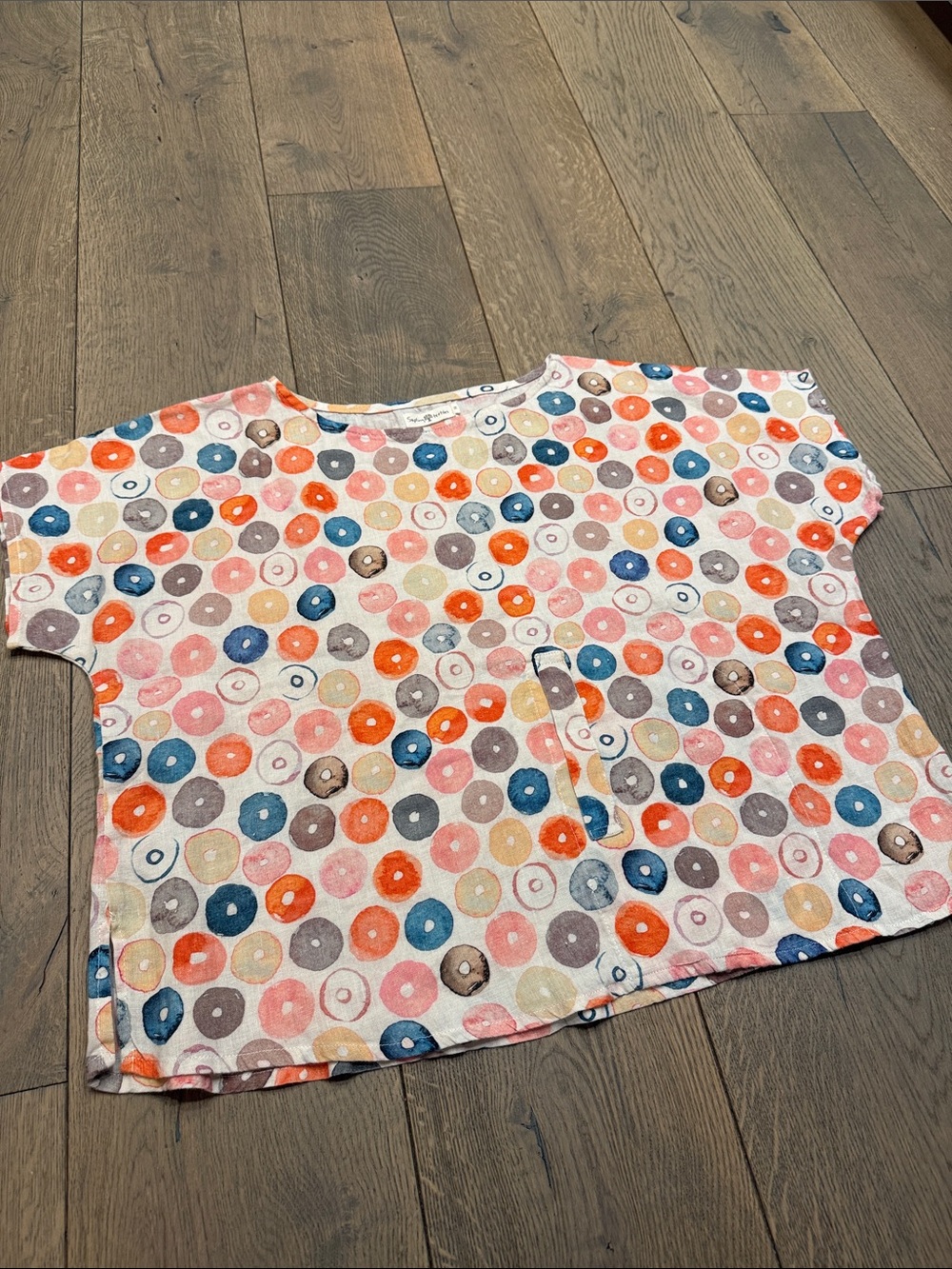 Sapling Textiles Boxy linen pocket top
